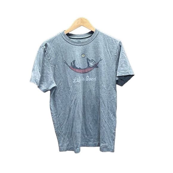 Life is Good Jake Hammock Size Medium (M) Grey Crusher T-Shirt - Picture 1 of 5
